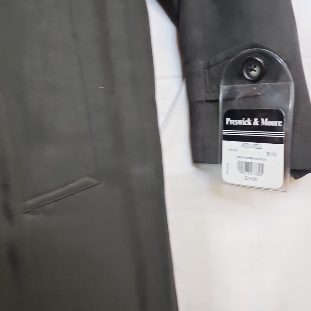 Preswick & Moore Shell Trench Coat Men Long Cozy Coat Size 44 New/Tag WPL11403 - Picture 5 of 16